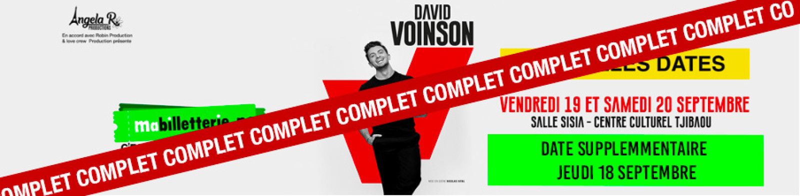 DAVID VOINSON - NOUMEA DATE SUPPLEMENTAIRE